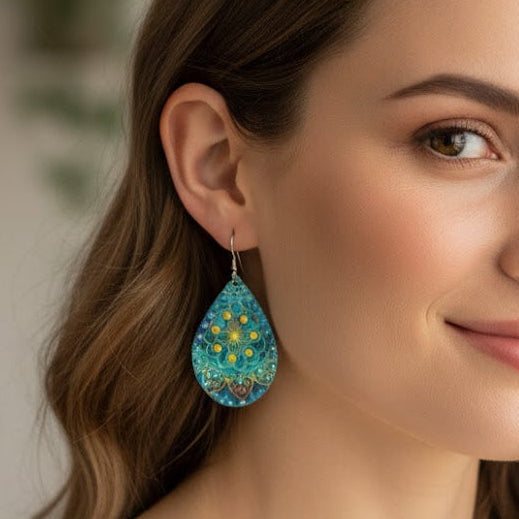 Boucles d’oreilles en tissu - collection GOUTTES