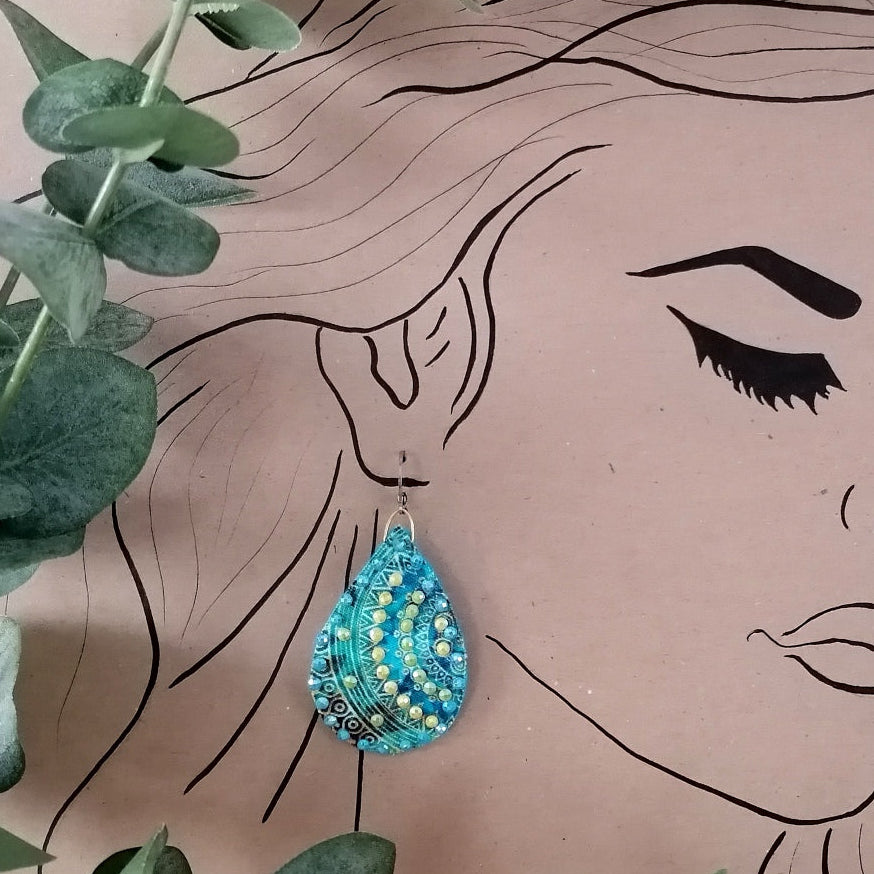 Boucles d’oreilles en tissu - collection GOUTTES