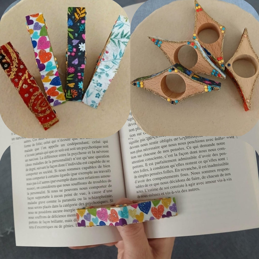 Coffret Lecteur et lectrice Passionné(é) - Marque - pages & Bagues de Lecture Artisanaux - CARMANO by Les créas K.ro