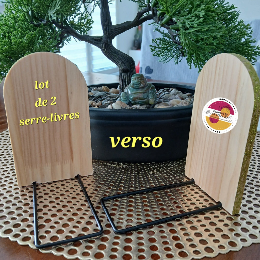 Duo de serre - livres artisanaux en bois et tissu recyclé - CARMANO by Les créas K.ro
