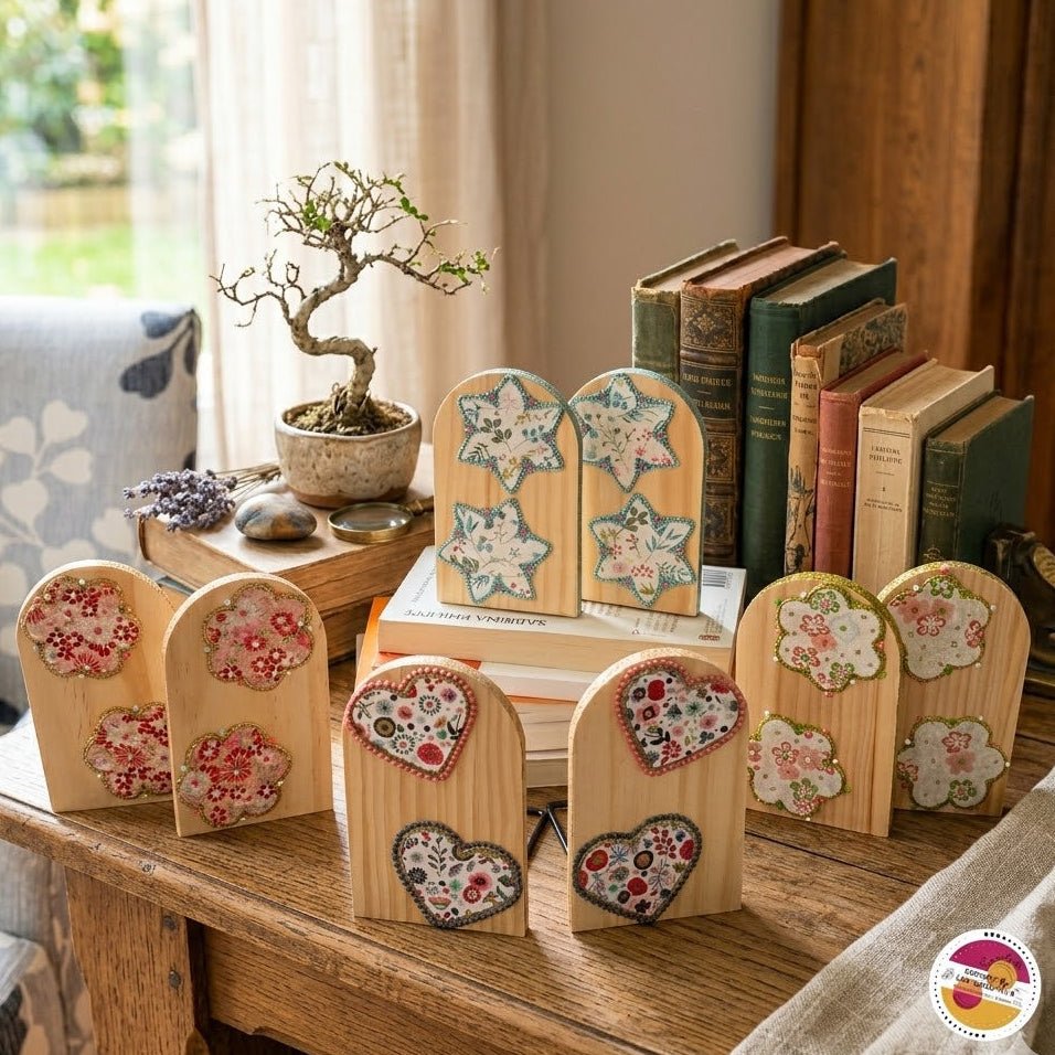 Duo de serre - livres artisanaux en bois et tissu recyclé - CARMANO by Les créas K.ro