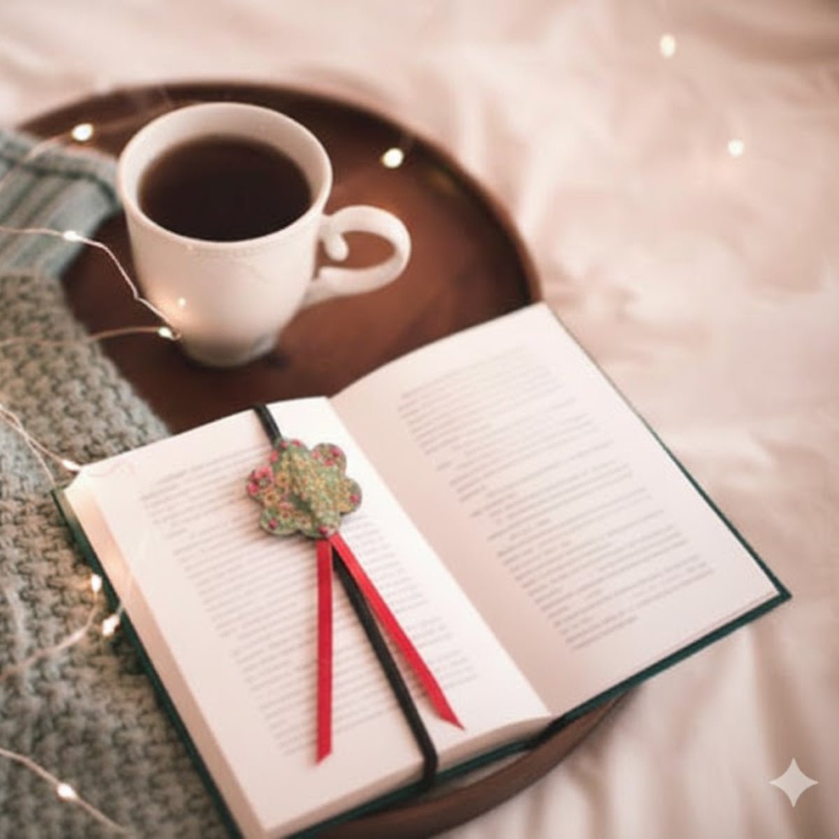 Marque - pages élastique en forme de fleur en tissu - CARMANO by Les créas K.ro