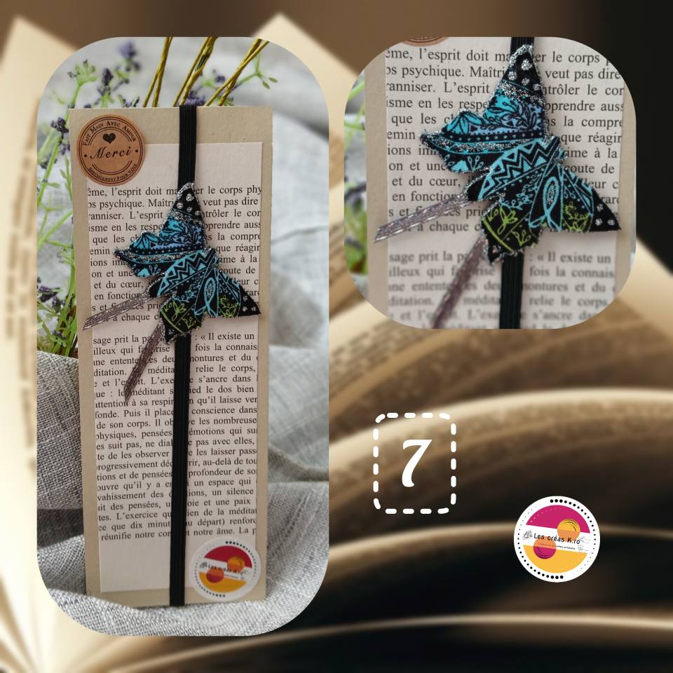 Marque - pages élastique Papillons en tissu. - CARMANO by Les créas K.ro